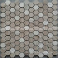 2017 China supplier Hexagon homer marble lantern mosaic tile for outdoor balcony wall decoration EMS03